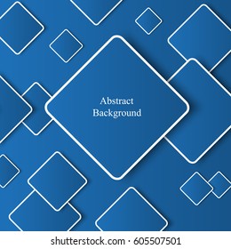 Abstract Blue Background with Blue Squares