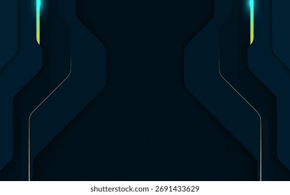 Abstract blue background with squares and digital technology design
