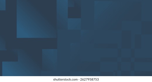 Fondo azul abstracto con cuadrados. Interior azul Abstractas con Formas geométricas y Elementos arquitectónicos modernos