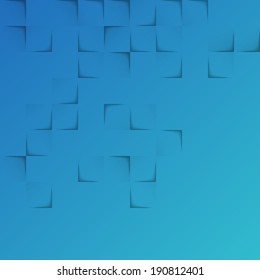 abstract blue background with squares and shadow effects