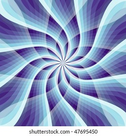 Abstract blue background with star-flower (vector EPS 10)