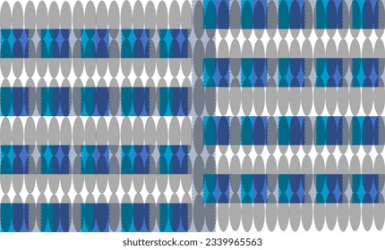 abstract blue background with strip and oval multilayer pattern seamless repeat as replete image design for fabric printing or wallpaper or background
