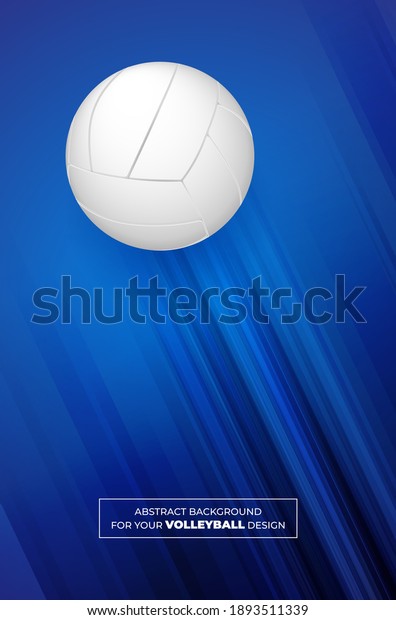 Abstract Blue Background Stripes Volleyball Ball Stock Vector (Royalty ...