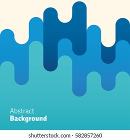 Abstract blue background. Stylized high waves. Perfect for ocean background or as it is for background.