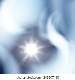 Abstract blue background with sun. EPS10 vector.