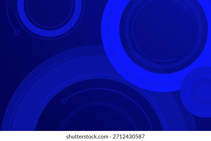 Fondo azul Abstractas con patrones circulares giratorios y diseño de movimiento ligero