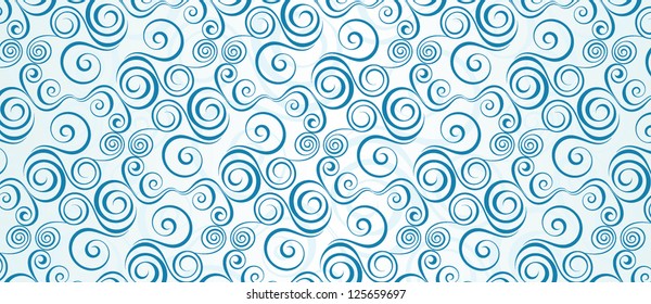 abstract blue background with swirling curls
