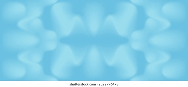 Fundo azul abstrato. Formas onduladas de gradiente simétrico. Modelo de fundo moderno futurista para banner, pouso, site, cartaz, capa e brochura. Vetor EPS10