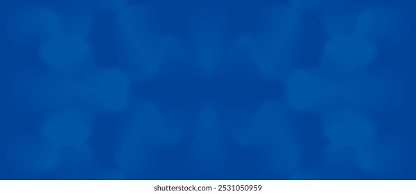 Abstract blue background. Symmetrical gradient wavy shapes. Futuristic modern background template for banner, landing, website, poster, cover, and brochure. Vector EPS10