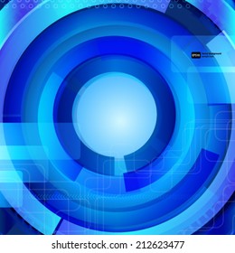 Abstract blue background with techno elements. 