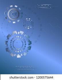 Abstract blue  background for technology business. Modern graphic elements. Elegant design with copy space. Editable, can be used on brochures, corporate folder etc. Vector and raster format available