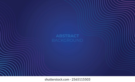 Abstract blue background with technology line. Wave textures blue background. Abstract modern waves and lines bakcground