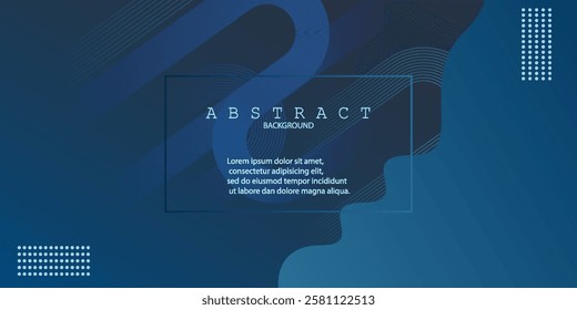 Abstract blue background with technology line. Wave textures blue background. Abstract modern waves and lines bakcground