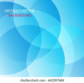 Abstract Blue Background With Transparent Circles