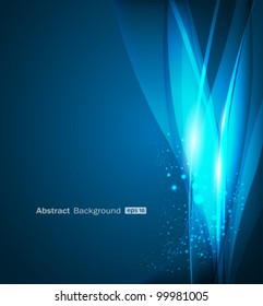 Abstract blue background. transparent shape. vector illustration