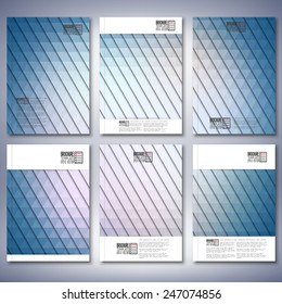 Abstract blue background, triangle design vector. Brochure, flyer or report for business, templates vector.