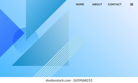 FUNDO AZUL ABSTRATO COM FORMAS GEOMÉTRICAS TRIÂNGULO GRADIENTE COR DESIGN VETOR MODELO BOM PARA SITE MODERNO, PAPEL DE PAREDE, DESIGN DE CAPA