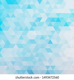 abstract blue background with triangle mosaic - vector