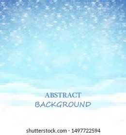 abstract blue background with triangle mosaic - vector
