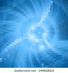 abstract blue background with triangle mosaic - vector