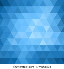 abstract blue background with triangle mosaic - vector