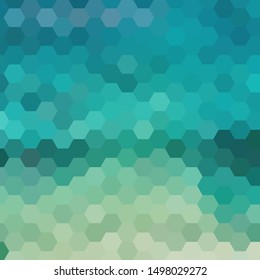abstract blue background with triangle mosaic - vector