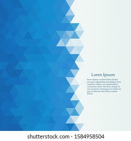 Abstract blue background with triangle mosaic 
