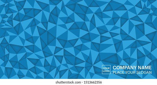 Abstract Blue Background with Triangle Pattern, Triangle Pattern with Gradient Mesh Background, Vector Illustration, Vector
