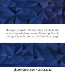 Abstract blue background with triangles 