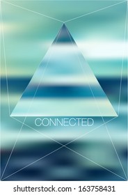 Abstract blue background with triangles and connections