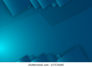 abstract blue background with triangles and light