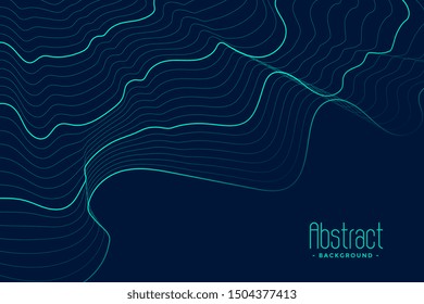 abstract blue background with turquoise contour lines