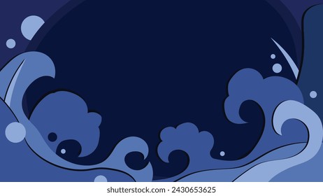 Abstract blue background Under water wave wallpaper