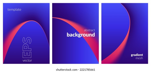 Abstract blue background. Variation set. Contrasting color blend. Gradient mesh. Modern design template for posters, ad banners, brochures, flyers, covers, websites. Vector image