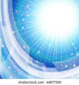 Abstract blue background. Vector