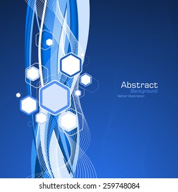 Abstract blue background. Vector. Clip-art