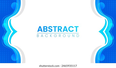abstract blue background vector design. abstract Simple Minimal dynamic curve blue gradient color and white business wave banner background. business concept. Vector illustration.