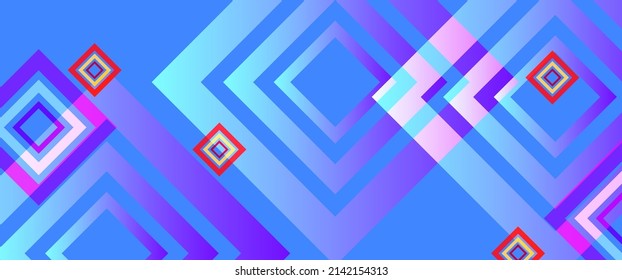 Abstract blue background vector. Geometric shape blue background