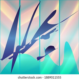 abstract blue with blue background vector graphics