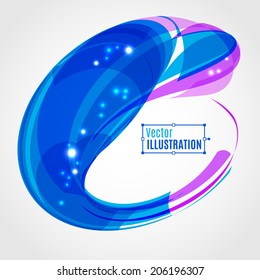Abstract blue background. Vector illustration for your text and message design 