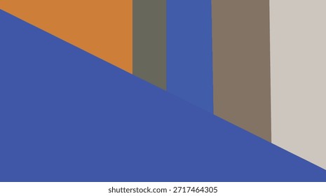 Vetor de fundo azul abstrato ilustração de uma sala de escritório vazia 3d com um piso claro e porta aberta que leva a um corredor de negócios moderno