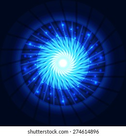 abstract blue background, vector illustration
