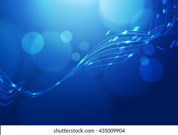 Abstract Blue Background, Vector Illustration