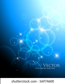 Abstract blue background - vector illustration