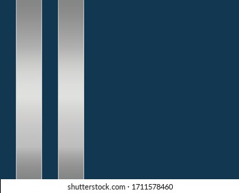 Abstract blue background with vertical stripes Two stripes on the left gray. Vector illustration eps 10.