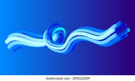Resumen de fondo azul con formas de volumen