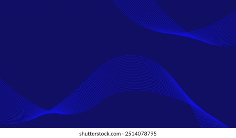 Papel de parede de fundo azul abstrato com linha de curva para pano de fundo ou apresentação