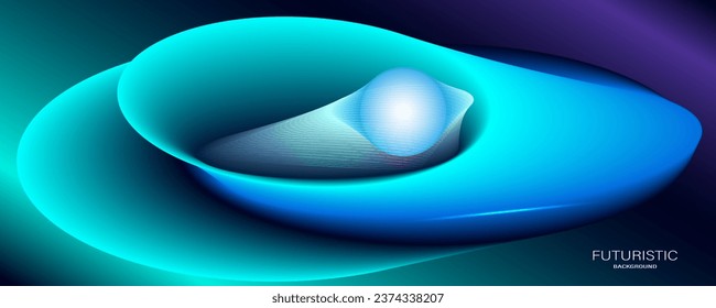 Abstract blue background with water drop. Vector gradient wallpaper, template, backdrop, modern illustration. Pattern with fluid, gradient shapes. Futuristic style. Design concept for banner, flyer.