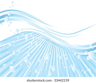 Abstract blue background with water drops