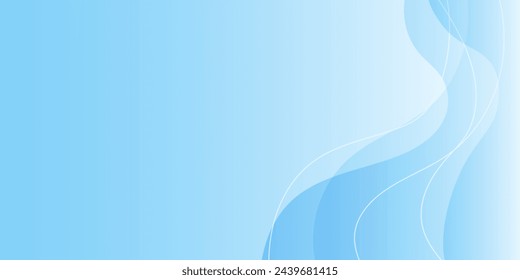 Abstract blue background. Water wave banner. World Water Day. Vector illustration.